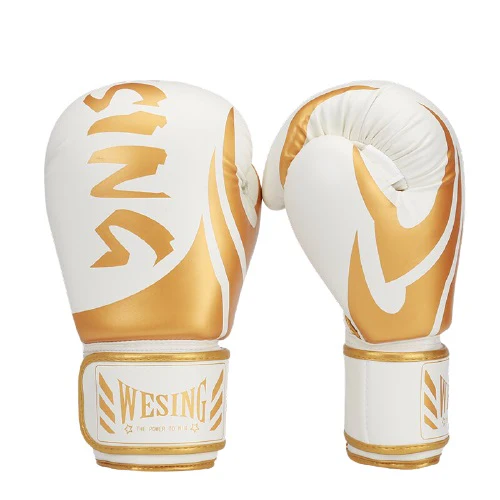 Gants de boxe BLANC et OR (compétition) – Image 2