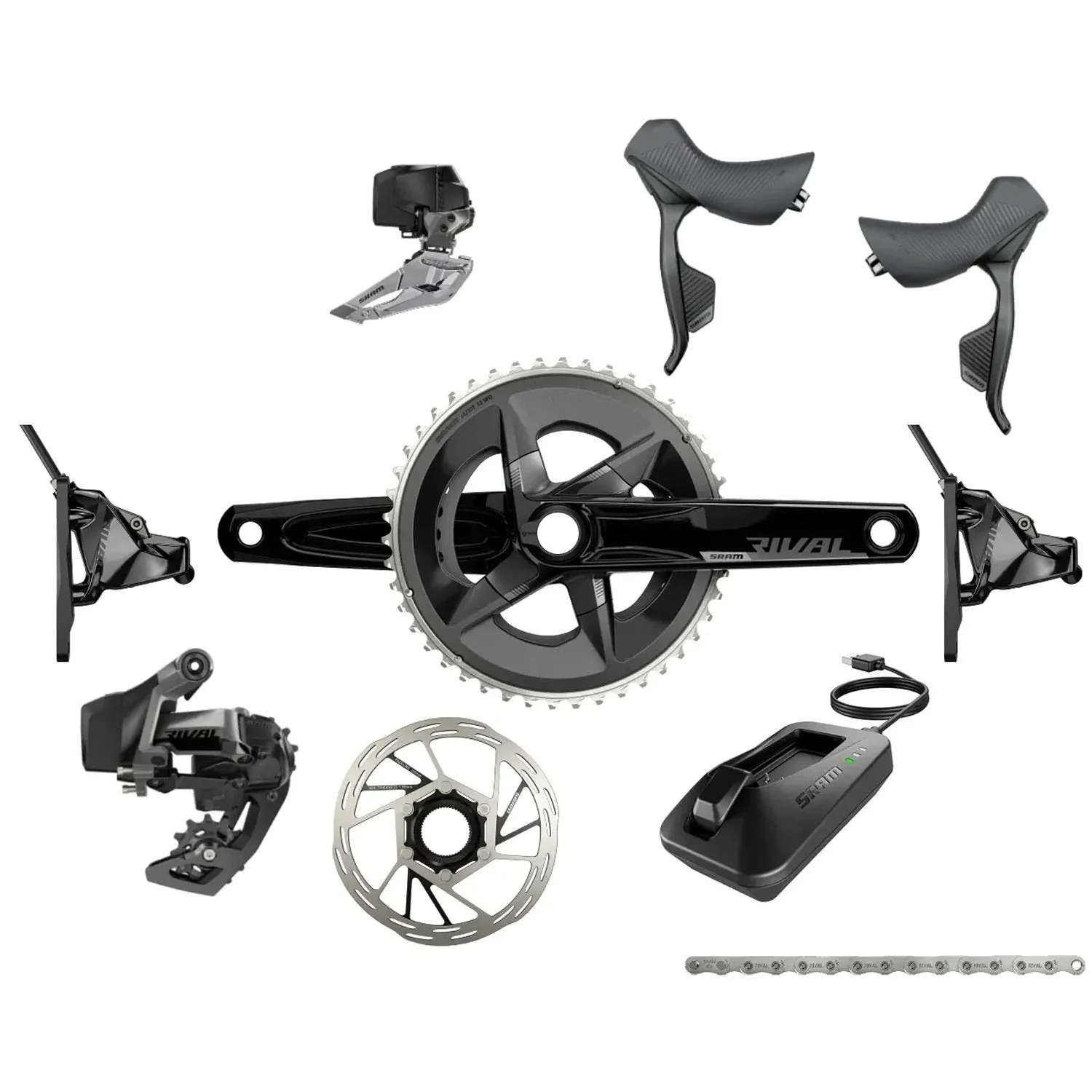 GROUPE COMPLET SRAM RIVAL AXS 2x12V 172.5MM 46/33D – Image 2