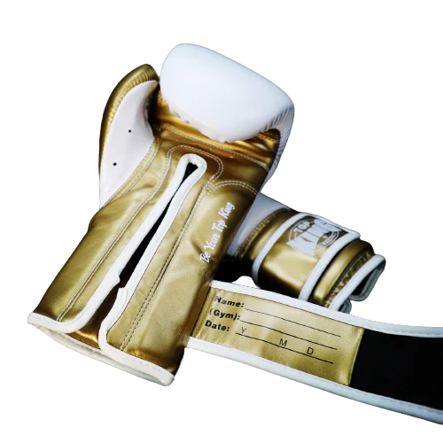 Gants de boxe KING (Blanc et Or) – Image 4