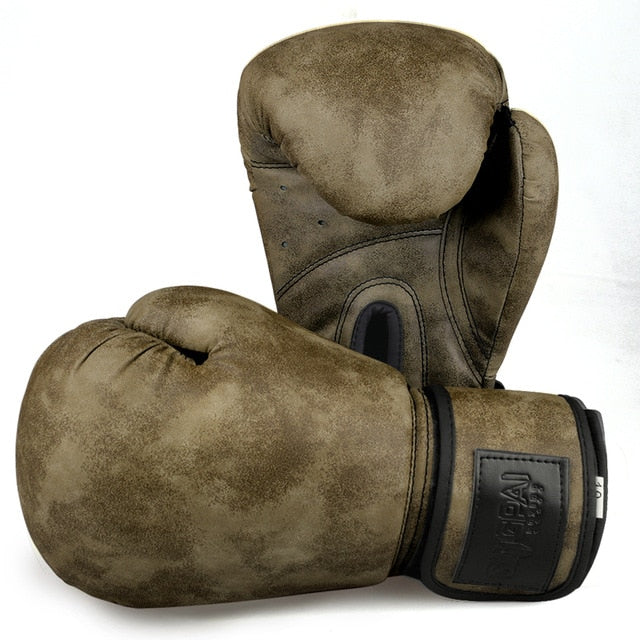 Gants de boxe VINTAGE (Brun vert) – Image 2