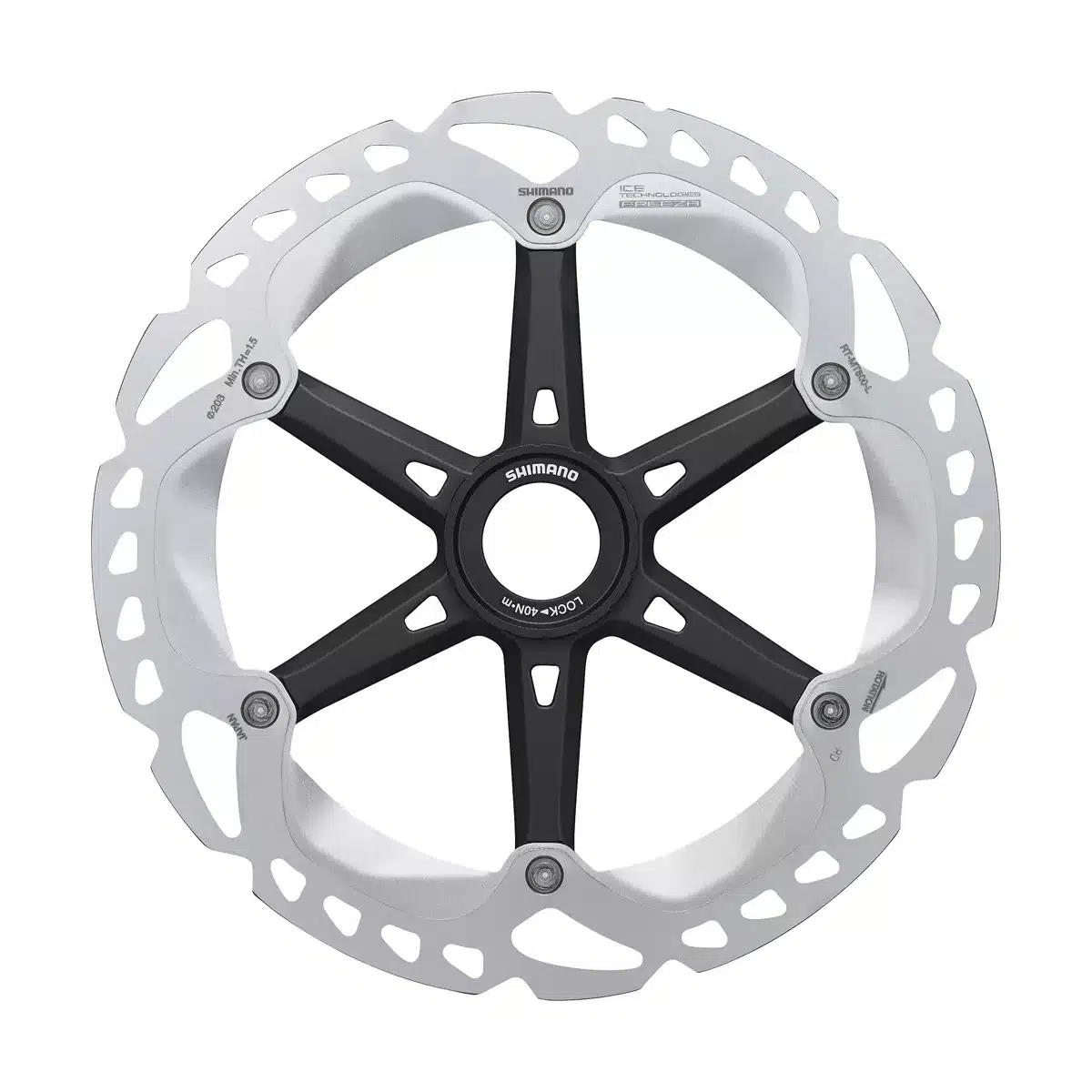 Shimano disque 203mm center lock rt-mt800 icetec freeza+aimant – Image 3